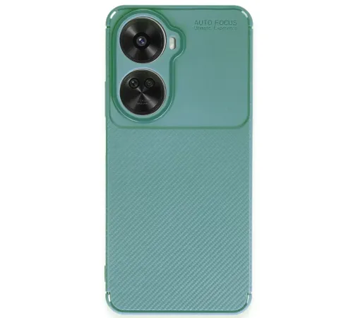 Huawei Nova 12 SE Kılıf Auto Focus Karbon Kapak - Koyu Yeşil