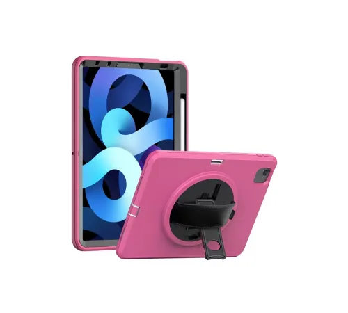 Apple iPad 2022 10.9 (10.nesil) Kılıf Hand Strap Tablet Kılıfı - Pembe