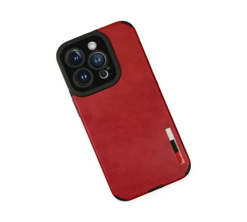 Apple iPhone 14 Pro Max Kılıf Loop Deri Silikon - Kırmızı