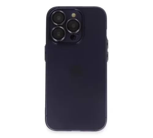 Apple iPhone 14 Pro Max Kılıf Luko Lens Silikon - Derin Mor