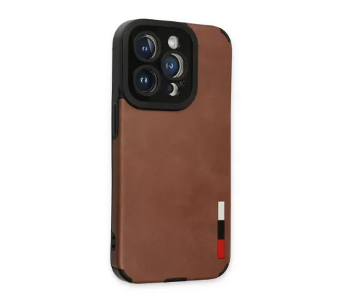 Apple iPhone 14 Pro Max Kılıf Loop Deri Silikon - Kahverengi