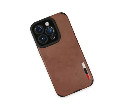 Apple iPhone 14 Pro Max Kılıf Loop Deri Silikon - Kahverengi