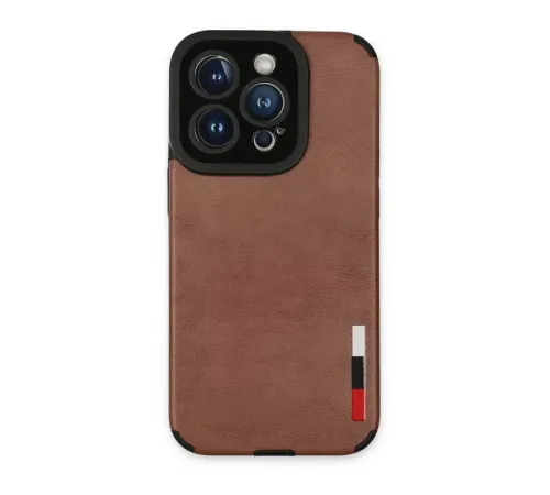 Apple iPhone 14 Pro Max Kılıf Loop Deri Silikon - Kahverengi