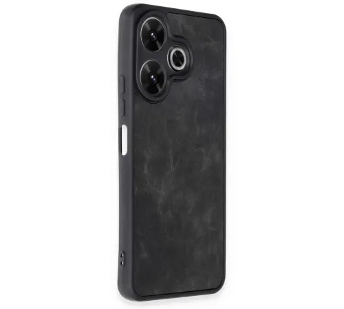 Xiaomi Redmi 13 4G Kılıf Aras Deri Kapak - Siyah