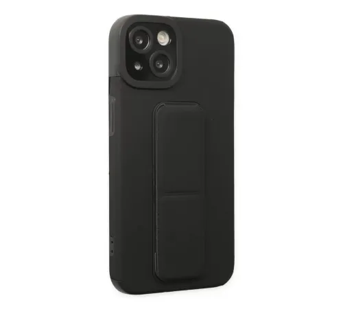Apple iPhone 14 Plus Kılıf Mega Standlı Silikon - Siyah