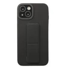 Apple iPhone 14 Plus Kılıf Mega Standlı Silikon - Siyah