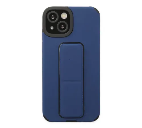 Apple iPhone 14 Plus Kılıf Mega Standlı Silikon - Mavi