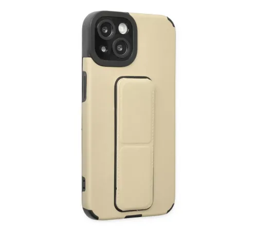 Apple iPhone 14 Plus Kılıf Mega Standlı Silikon - Gold