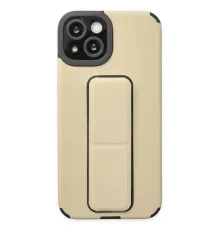 Apple iPhone 14 Plus Kılıf Mega Standlı Silikon - Gold