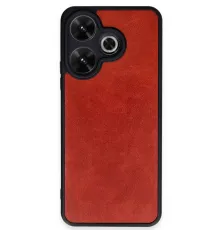Xiaomi Redmi 13 4G Kılıf Aras Deri Kapak - Kırmızı