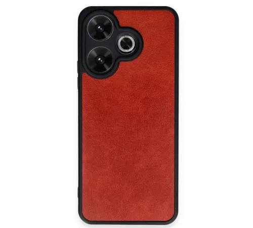 Xiaomi Redmi 13 4G Kılıf Aras Deri Kapak - Kırmızı