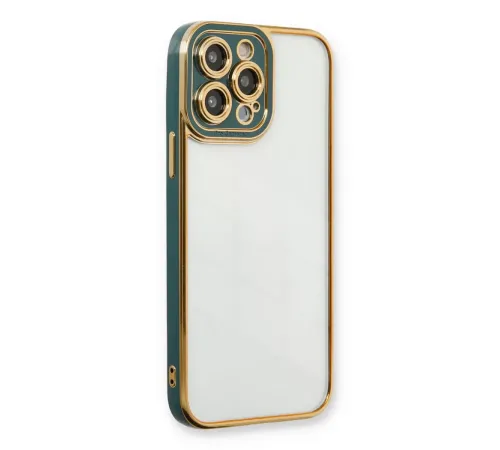 Apple iPhone 13 Pro Kılıf Liva Lens Silikon - Yeşil