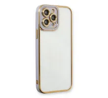 Apple iPhone 13 Pro Kılıf Liva Lens Silikon - Lila