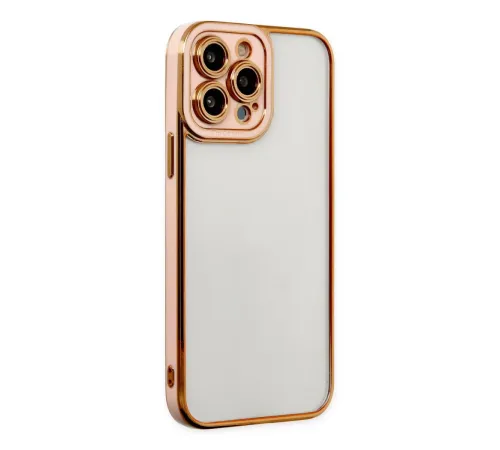 Apple iPhone 13 Pro Kılıf Liva Lens Silikon - Rose