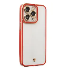 Apple iPhone 13 Pro Max Kılıf Liva Lens Silikon - Kırmızı