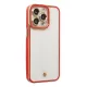 Apple iPhone 13 Pro Max Kılıf Liva Lens Silikon - Kırmızı