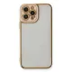 Apple iPhone 13 Pro Max Kılıf Liva Lens Silikon - Pudra