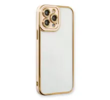 Apple iPhone 13 Pro Max Kılıf Liva Lens Silikon - Pudra