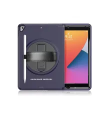 Apple iPad 10.2 (7.nesil) Kılıf Hand Strap Tablet Kılıfı - Lacivert