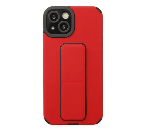 Apple iPhone 14 Plus Kılıf Mega Standlı Silikon - Kırmızı