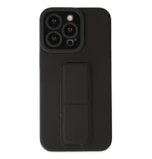 Apple iPhone 14 Pro Kılıf Mega Standlı Silikon - Siyah