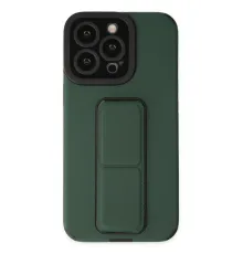 Apple iPhone 14 Pro Kılıf Mega Standlı Silikon - Yeşil