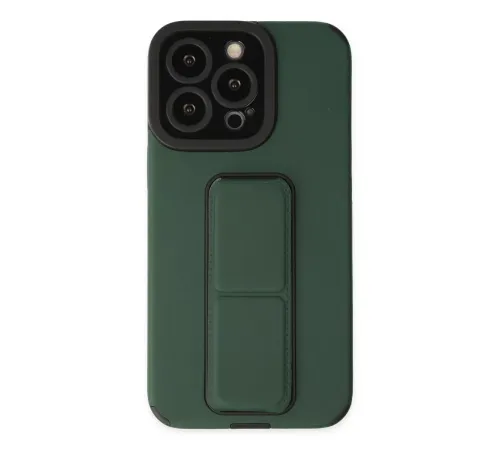 Apple iPhone 14 Pro Kılıf Mega Standlı Silikon - Yeşil