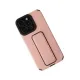 Apple iPhone 14 Pro Kılıf Mega Standlı Silikon - Pudra