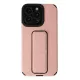 Apple iPhone 14 Pro Kılıf Mega Standlı Silikon - Pudra