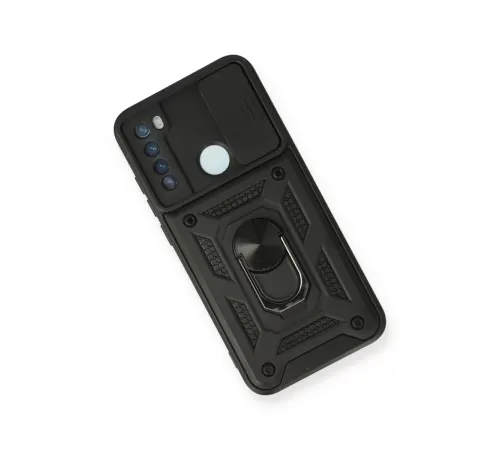 Xiaomi Redmi Note 8 Kılıf Pars Lens Yüzüklü Silikon - Siyah