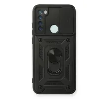 Xiaomi Redmi Note 8 Kılıf Pars Lens Yüzüklü Silikon - Siyah