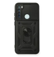 Xiaomi Redmi Note 8 Kılıf Pars Lens Yüzüklü Silikon - Siyah