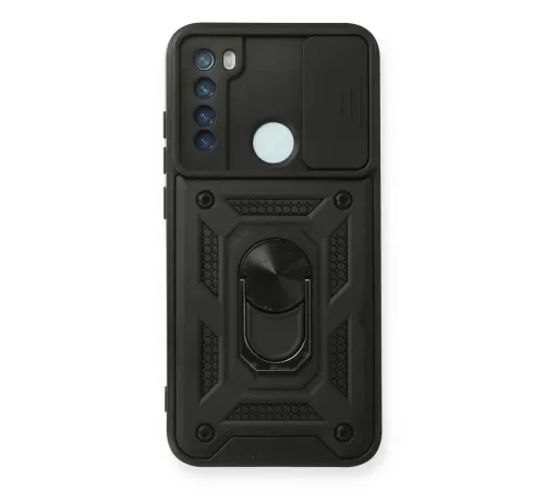 Xiaomi Redmi Note 8 Kılıf Pars Lens Yüzüklü Silikon - Siyah