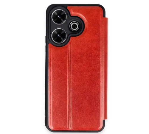 Xiaomi Redmi 13 4G Kılıf Flip Cover - Kırmızı