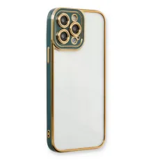 Apple iPhone 13 Pro Max Kılıf Liva Lens Silikon - Yeşil