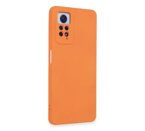 Xiaomi Redmi Note 12 Pro 4G Kılıf Nano içi Kadife Silikon - Turuncu