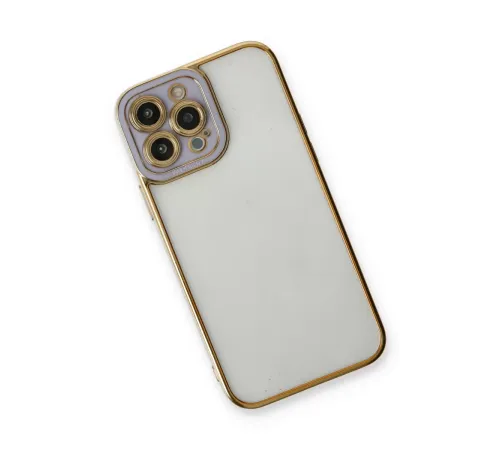 Apple iPhone 13 Pro Max Kılıf Liva Lens Silikon - Lila
