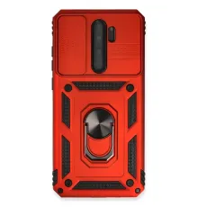 Xiaomi Redmi Note 8 Pro Kılıf Pars Lens Yüzüklü Silikon - Kırmızı