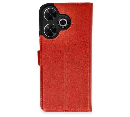 Xiaomi Redmi 13 4G Kılıf Trend S Plus Kapaklı Kılıf - Kırmızı