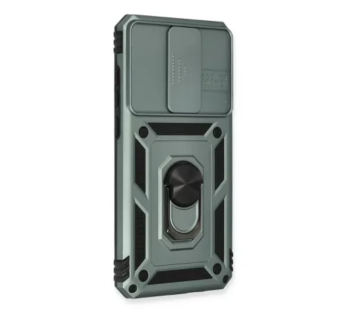Xiaomi Redmi Note 8 Pro Kılıf Pars Lens Yüzüklü Silikon - Yeşil