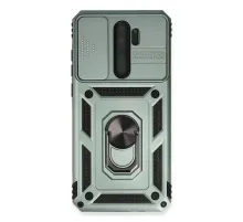 Xiaomi Redmi Note 8 Pro Kılıf Pars Lens Yüzüklü Silikon - Yeşil