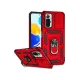 Xiaomi Redmi Note 10 Pro Kılıf Pars Lens Yüzüklü Silikon - Kırmızı