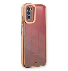 Samsung Galaxy A03S Kılıf Liva Lens Silikon - Rose
