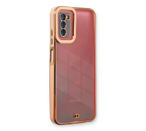 Samsung Galaxy A03S Kılıf Liva Lens Silikon - Rose