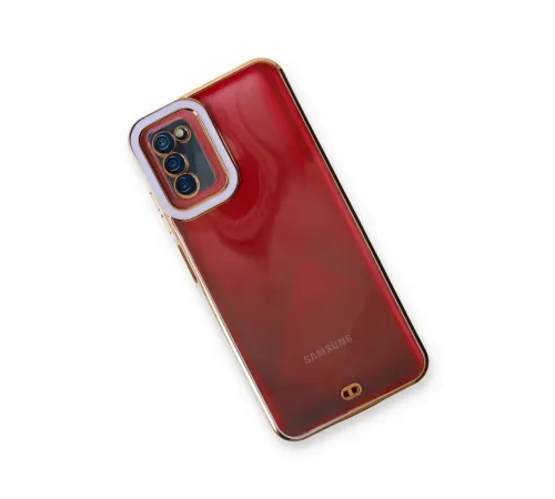 Samsung Galaxy A03S Kılıf Liva Lens Silikon - Lila
