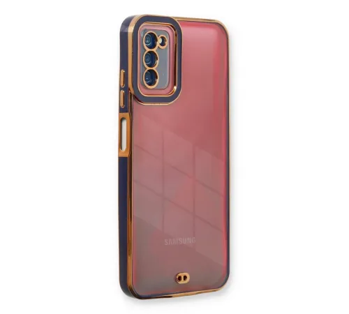 Samsung Galaxy A03S Kılıf Liva Lens Silikon - Mavi