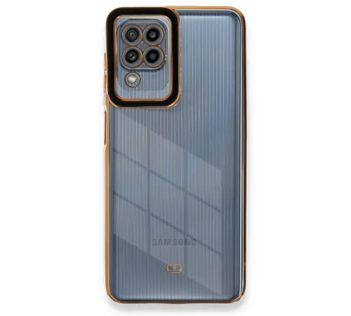 Samsung Galaxy A22 Kılıf Liva Lens Silikon - Siyah