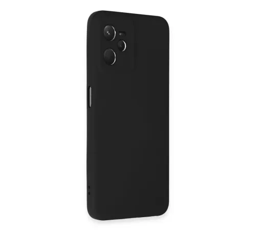 Realme C35 Kılıf Nano içi Kadife Silikon - Siyah