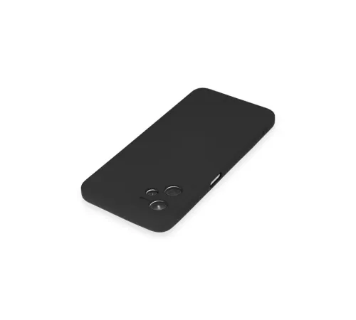 Realme C35 Kılıf Nano içi Kadife Silikon - Siyah
