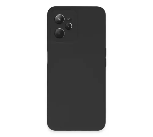 Realme C35 Kılıf Nano içi Kadife Silikon - Siyah